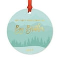 thumbnail image 1 of Metal Christmas Ornament, My First Christmas As Big Brother 2017, Winter Wonderland Forest, Includes Ribbon and Gift Bag, 1 of 2
