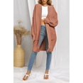 thumbnail image 2 of Women Open Front Knit Cardigans Batwing Sleeve Chunky Sweater Outwear with Pockets, 2 of 7