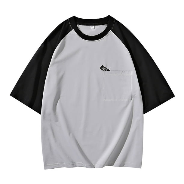 Playeras Para Gimnasio Para Hombre, Camiseta De Manga Corta Ancha Y Moderna Con Bloques De Color Para Hombre, Camiseta De Cuerpo Grande