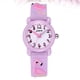 thumbnail image 5 of EeaseMX Reloj infantil con dibujos animados 3D, resistente al agua, con estampado de flamencos (morado claro), 5 of 7