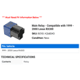 thumbnail image 2 of Main Relay - Compatible with 1999 - 2000 RX300, 2 of 2