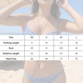 thumbnail image 3 of JoveMarine Women's Floral Print Two-Piece Bikini Set, Halter Backless Swimsuit with Striped Top, Padded Cups, Trendy Bikinis for Women,Blue L, 3 of 8