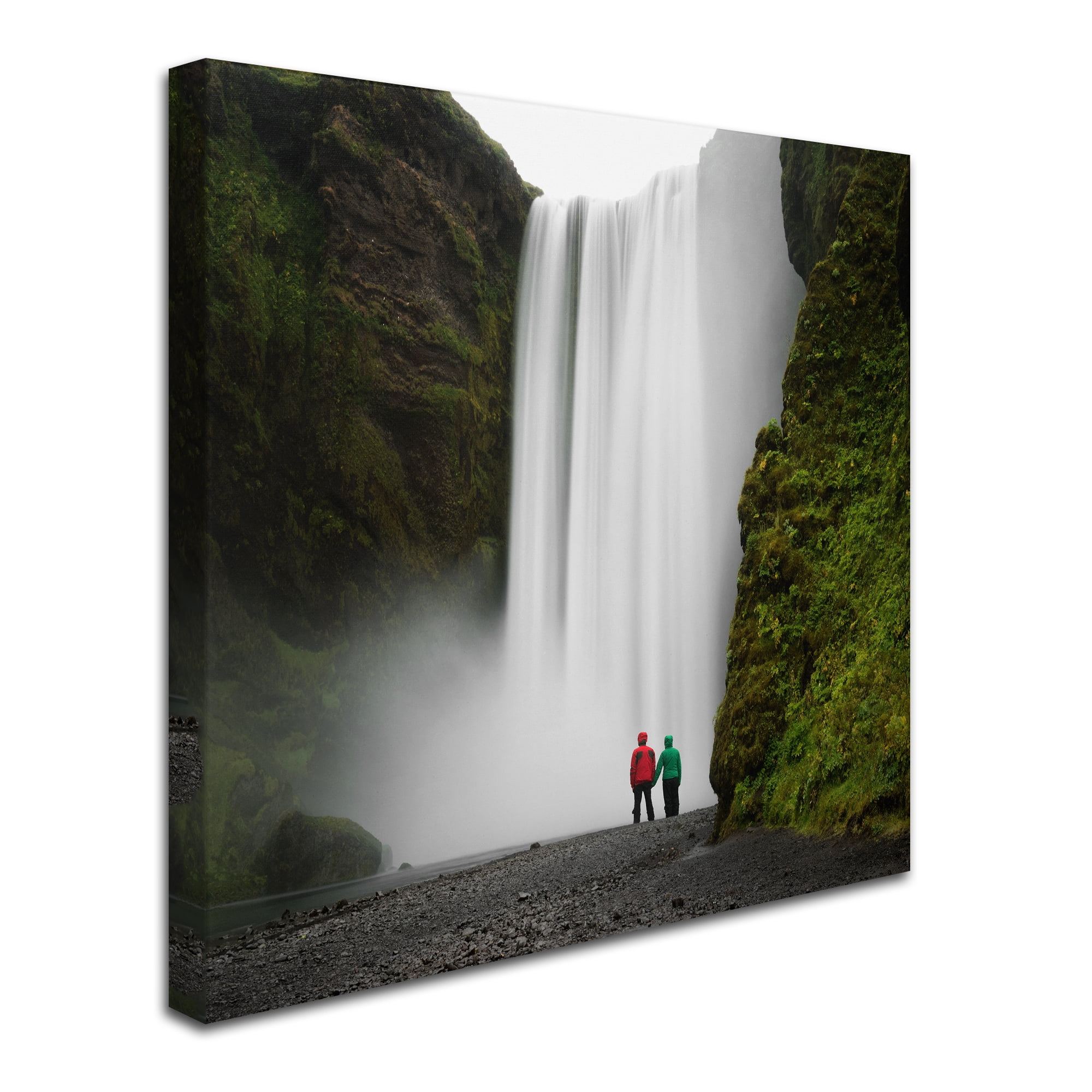 Trademark Fine Art 'Skogafoss for Two' Canvas Art by Philippe Sainte-Laudy