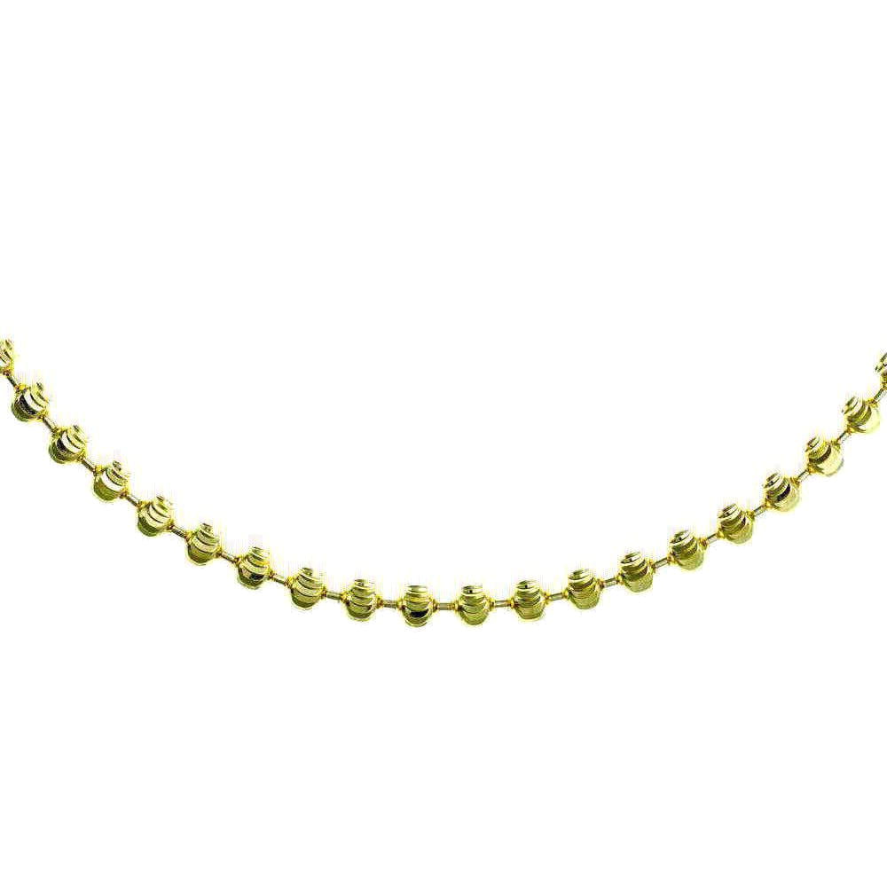 Solid 14K Yellow Gold Mens 2 mm Moon Cut Link Chain 10.71 gram Necklace 34 inches by J&H Jewelers