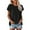 A-Black574, variant on Womens Solid Curved Hem Tee Short Sleeves Crewneck Pullover Top Soft Casual Weekend Tees