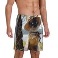 thumbnail image 6 of Mens Pajama Shorts, Cat In Sun Hat Sleep Shorts Men Pajama Bottoms Lounge PJ Shorts with Pockets, 6 of 6