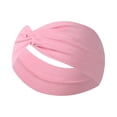 thumbnail image 2 of Women's Wide Twisted Knot Headband Stretchy Turban Hair Band for Workout Yoga Running Daily Wear Comfortable Fit Light pink, 2 of 3