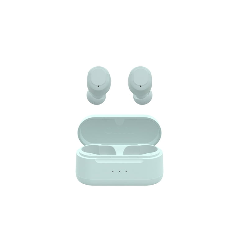 onn. True Wireless Earphones with Charing Case Aqua Walmart