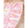 thumbnail image 5 of Bagilaanoe Newborn Baby Girl Summer Rompers Floral Print Fly Sleeve Bodysuits + Headband 3M 6M 9M 12M 18M Infant Ruffles One Piece Jumpsuit, 5 of 9