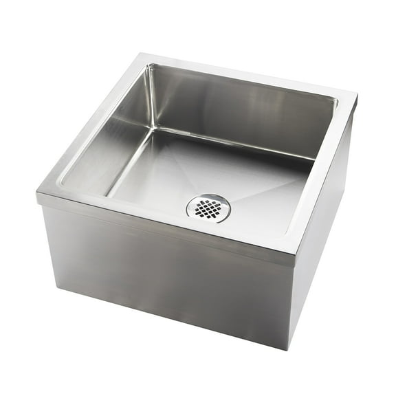 24″ x 24″ x 13″ Stainless Steel Floor Mop Sink | 304 Stainless Steel | NSF