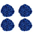 thumbnail image 1 of Flores Artificiales Cabezas de Flores de Rosas de Seda, 200 Piezas (Azul Oscuro), 1 of 8