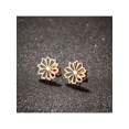 thumbnail image 6 of 4 Pairs 316L Surgical Steel Plum Blossom Gold Flower Men Women Stud Earrings, 6 of 9