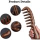 thumbnail image 3 of Wide Tooth Comb Natural Wooden Hair Comb Sandalwood Comb Massage Comb Hair Comb for Men Hair Styler and Ladies, 3 of 4