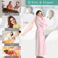 thumbnail image 2 of Artfasion Womens Long Flannel Bathrobe Solid Soft Plush Bath Robe Microfiber Fleece Full Length Sleepwear, 2 of 6