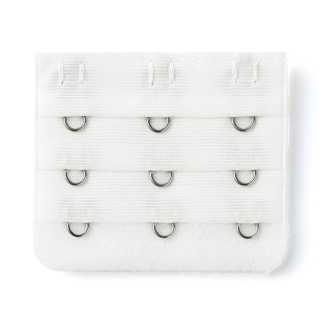 INSPIRE CHIC Rallonges de Soutien-Gorge pour Femmes à 3 Crochets 3 Rangées Bretelle de Soutien-Gorge Extensible Boucle Crochets Bande de Soutien-Gorge Blanc 1
