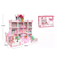 thumbnail image 3 of Casita Casa De Muñecas Con Muebles Castillo Diy Juguete Rosa, 3 of 5