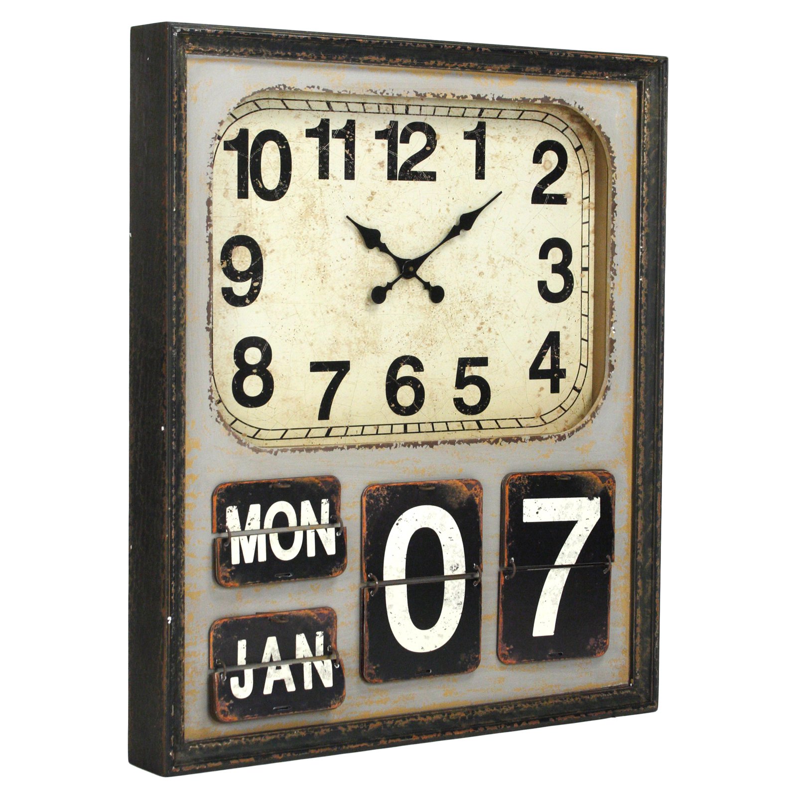 Zentique 35.5 in. Square Wooden Wall Clock