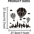 thumbnail image 2 of City Hot Air Balloon Stencils 11.8×11.8inch Modern Skyscraper Skyline Stencil with Paint Brush City Buildings Cloud Aircraft Travel Template for Canvas Wall Furniture Decor DIY Crafts 1bag, 2 of 9
