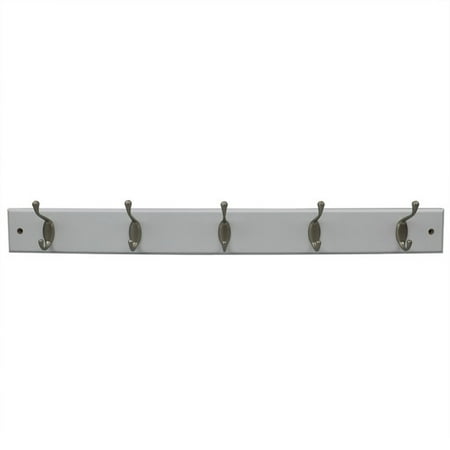 

5 Double Hook Wall Mounted Hanging Rack White