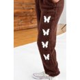 thumbnail image 2 of Butterfly Sherpa Joggers - Cozy Fleece Pants with Butterfly Patches, 2 of 4