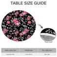 thumbnail image 6 of Round Fitted Tablecloth with Elastic Edges Fits 36"-44" Round Tables Pioneer Colorful Floral Waterproof Table Cover Washable Indoor and Outdoor for Party Kitchen Dinner Banquet Patio Picnic, 6 of 7