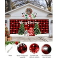 thumbnail image 2 of Christmas Garage Door Banner Cover 6 x 13 ft, Merry Christmas Gnome Xmas Tree Buffalo Plaid Christmas Garage Door Decorations Holiday Christmas Backdrop Decor for Winter New Year Xmas Party, 2 of 6