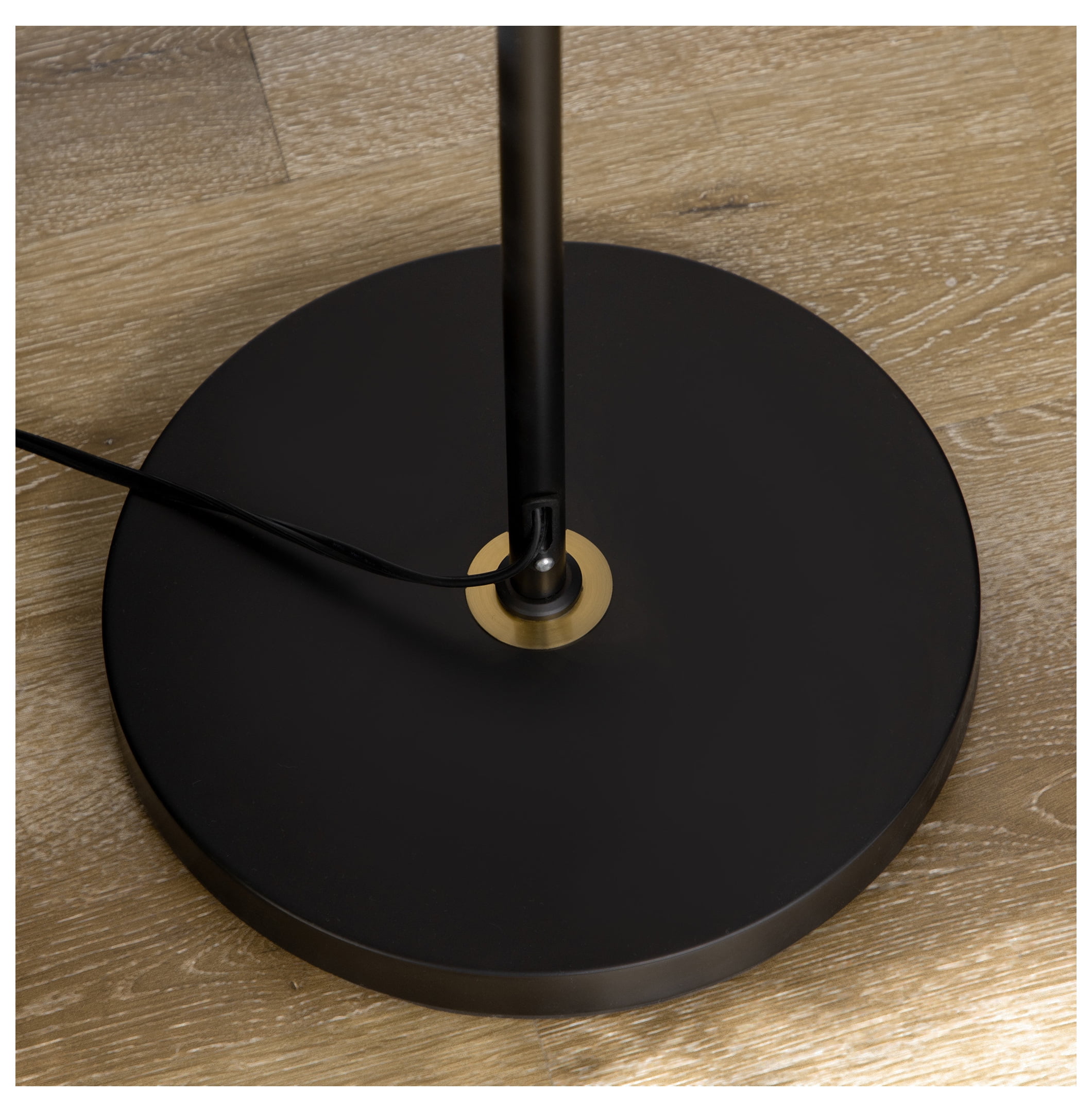 Adjustable Floor Lamps for Living Room, Standing Lamp for Bedroom with Balance Arm, Adjustable Head and Height, Tall Black and Gold Lamp (Bulb not Included)