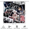 thumbnail image 2 of 5 Seconds of Summer 5Sos 4PCS Bathroom Sets Shower Curtain Sets with Toilet Lid Cover, U-Shaped Mat And Bath Mat, 2 of 8