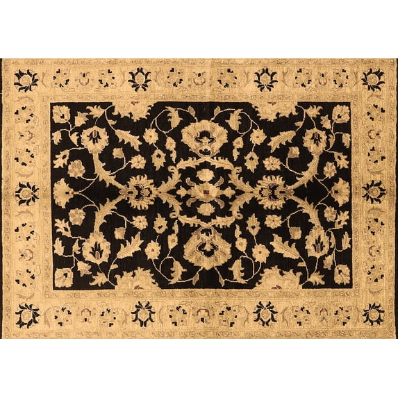 Ahgly Company Indoor Rectangle Oriental Brown Traditional Area Rugs, 8' x 12'