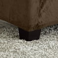 thumbnail image 2 of Great Bay Home 1-Piece Velvet Plush Solid XL Sofa Stretch Slipcover, Chocolate, 2 of 5