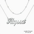 thumbnail image 1 of Personalized Name Necklace Layering Set with Ball Station Chain, 1 of 8