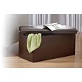 thumbnail image 1 of Kings Brand Brown Faux Leather Folding Storage Ottoman Bench/Footstool, 1 of 1