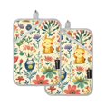thumbnail image 7 of Yayeee Pot Holders Kitchen Heat Resistant with Pocket 7"x9.8" Cotton Oven Cooking Hot Pads, Floral Animals, 7 of 7