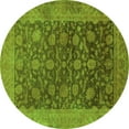 thumbnail image 1 of Ahgly Company Indoor Round Oriental Green Industrial Area Rugs, 5' Round, 1 of 4