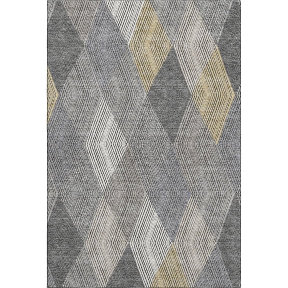 Dalyn Rugs Premium Machine Washable Mayfield AMF962 Pewter 5' x 7'6" Rug