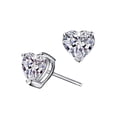 thumbnail image 2 of QIQUWOHUL Tremella Needle Moissanite Heart Diamond Earrings, Sweet Heart Earrings, 2 of 9