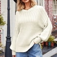 thumbnail image 2 of Dressy Blouses for Women Plus Size Flowy Tops for Women Fashion Casual Long Sleeve Round Neck Solid Sweatshirts, 2 of 8