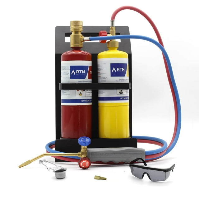 Kit de antorchas RTMMFG Oxygen MAPP con soporte metálico para soldar