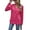 Rose Red, variant on BadPiggies Womens V Neck Long Sleeve Cross Knot Casual T Shirts Solid Tunic Tops Blouses (XL, Blue)