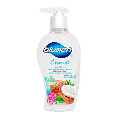 Jabón líquido para manos Blumen Antibacterial coconut paradise 221 ml