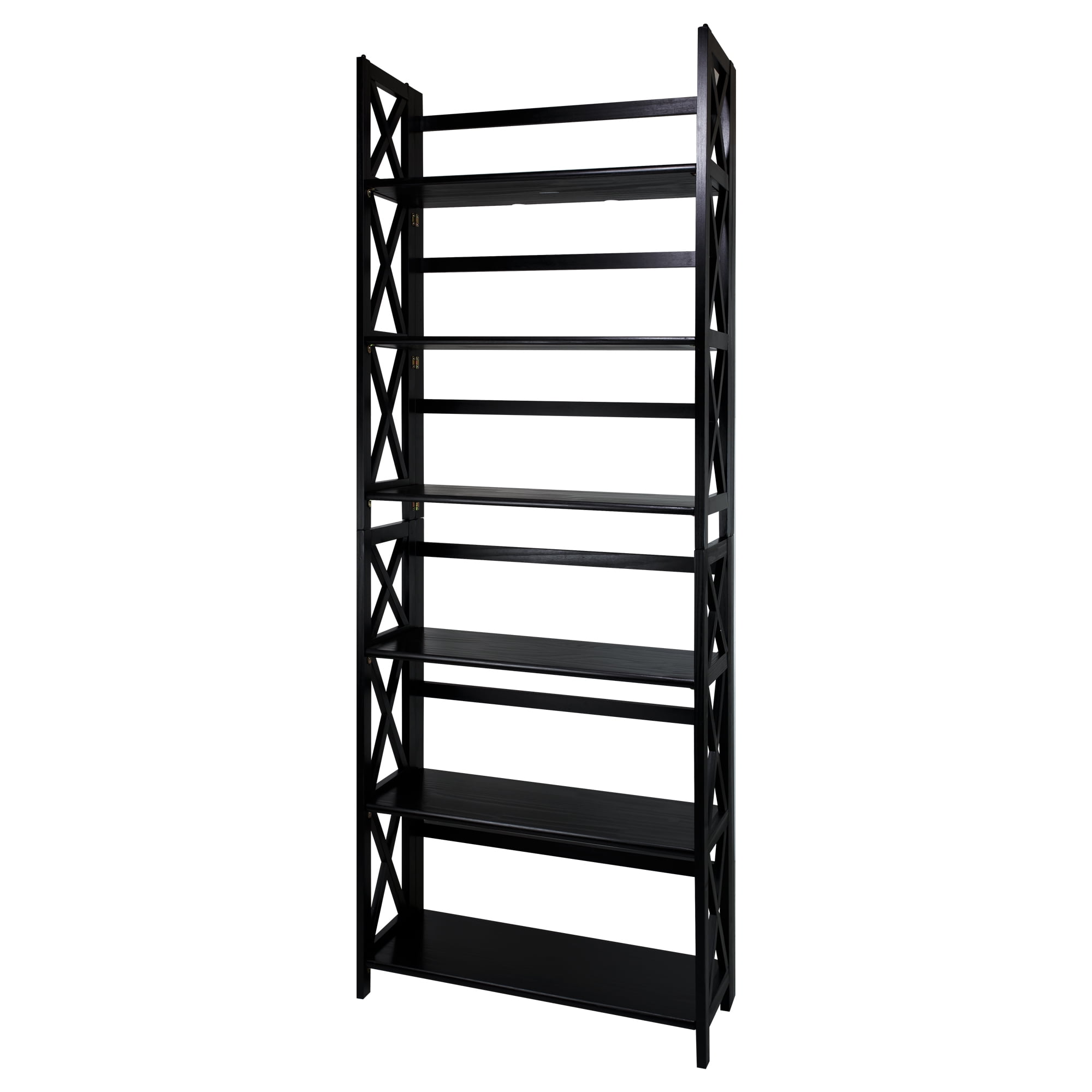 Casual Home Montego 3-Shelf Folding Bookcase -Black