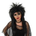 thumbnail image 1 of fun shack Perruque Rock des Années 80 pour Femmes, Perruque Punk Rocker, Perruque à Pointes, Cheveux Rockstar, Perruque Mullet pour Femmes, Perruque Rock Star, Perruque Noire Spiky, 1 of 4