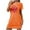 Orange, variant on Nfurl Short Sleeve Night shirts for Women Elegant Heart Printed Crew Neck Sleepshirts Loose Loungewear Soft Sleepwear Ladies Valentines Nightgown Black L