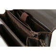 thumbnail image 7 of Deerlux QI003303 9 x 11 x 0.1 in. Leather Messenger Business Briefcase Tablet Bag, Brown - Small, 7 of 7