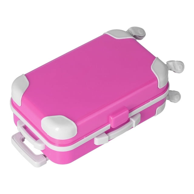 Valise de Poupée 10,2 Pouces Sac de Voyage Simulé, Accessoires de Poupée Portables avec Design pour Jeu de Rôle et Scènes de Voyage de Poupée
