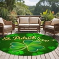 thumbnail image 4 of Round Rug 6Ft Washable Non-Slip, St. Patrick's Day Circle Area Rugs for Living Room Bedroom, Spring Green Lucky Grass Watercolor Indoor Floor Mats Carpet Runner for Home Decor Aesthetic, 4 of 8