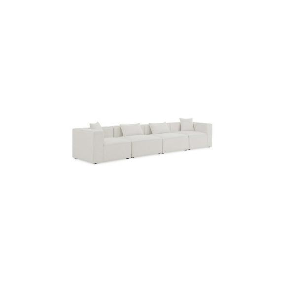 Meridian Furniture Cube Cream Durable Linen Modular Sofa