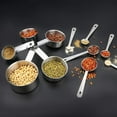 thumbnail image 4 of Square 13-Piece Stainless Steel Measuring Cups and Spoons Set, 5 Stainless Steel Measuring Cups,6 Stainless Steel Measuring Spoons &1 Measuring Stick Leveler &1 Mini Egg Whisk, kitchen tools for Cook, 4 of 6