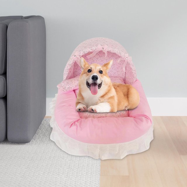 Cama para gatos Salvador nido semicerrado M rosa antideslizante duradero escondite para dormir