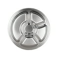 thumbnail image 4 of Aspire 3 Pack Assiette Ronde en Acier Inoxydable Assiettes Divisées Plateau de Service de Camping-5 Sections, 4 of 7